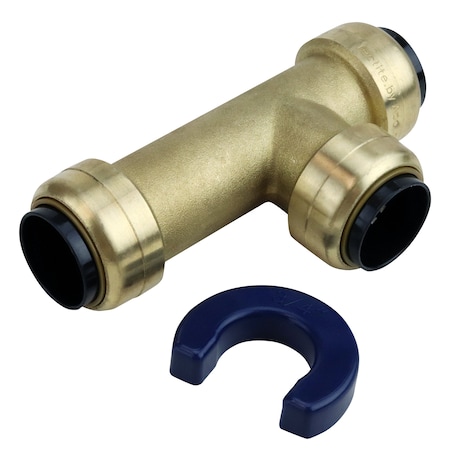 Apollo 3/4 in. Brass Push-To-Connect Slip Tee Fitting FSBT34SL